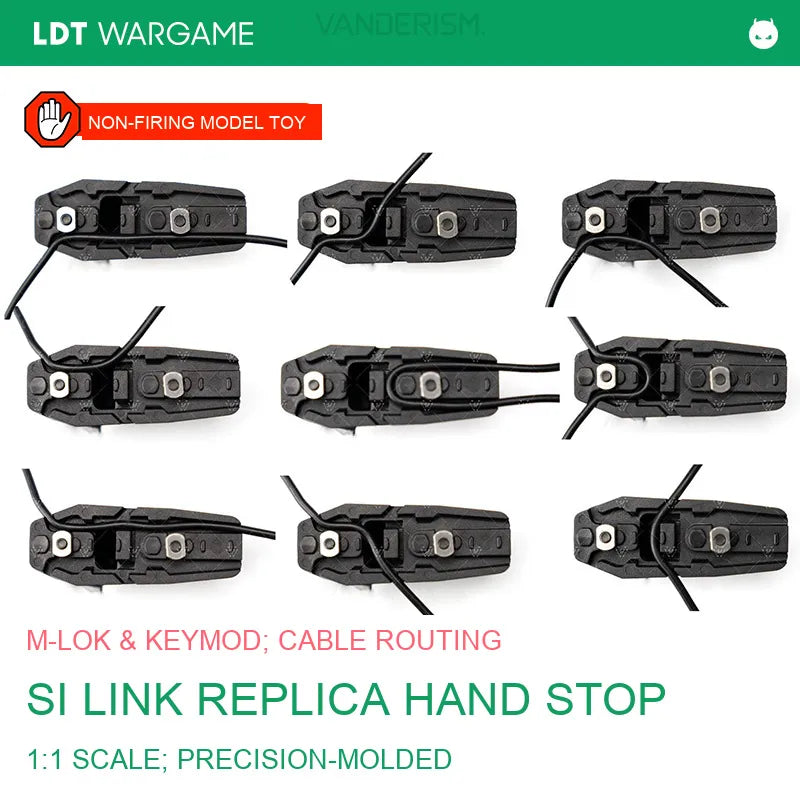 Si Link Replica Hand Stop with Cable Routing, MLOK / KEYMOD (Pre-Order 50 Hari)