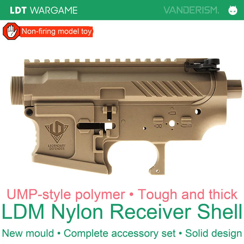 LDM Nylon Polymer Receiver with Full Small-Parts Set, UMP-Type Material, Competition Design (Pre-Order 50 Hari)