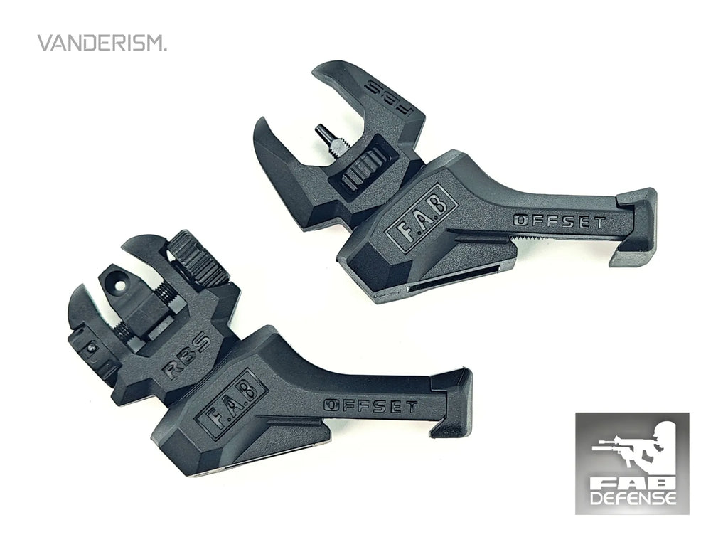 FAB DEFENSE Nylon and 45 Degree Offset Sights | Gel Blaster WGG WGB Airsoft (Pre-Order 50 Hari)