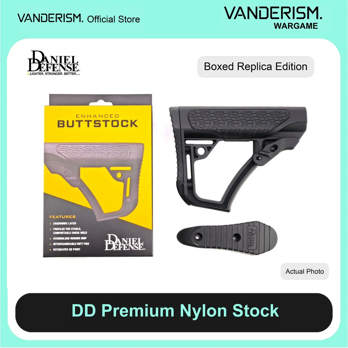 DD Nylon Stock | Gel Blaster WGG WGB Airsoft (Pre-Order 50 Hari)