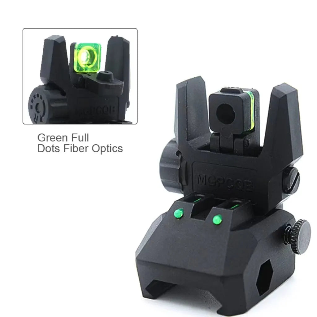 MGPCQB ARMOR Glow Fiber Optic Flip Up Sights | Gel Blaster WGG WGB Airsoft (Pre-Order 50 Hari)