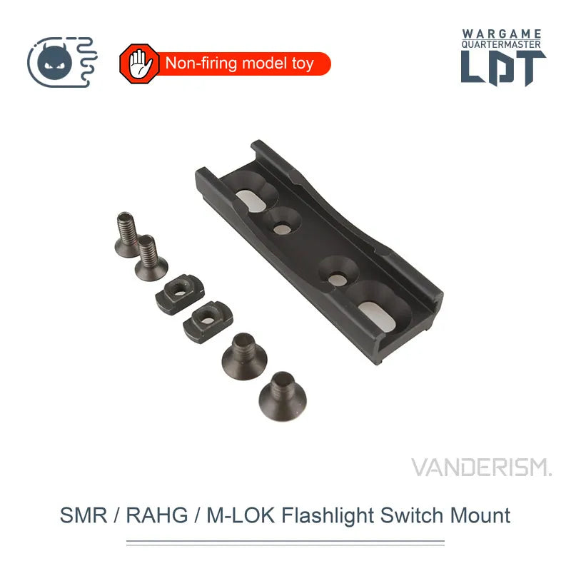 LDT CNC Metal Universal Flashlight Pressure-Switch Mount for SMR / Remington / MLOK Handguards (Pre-Order 50 Hari)
