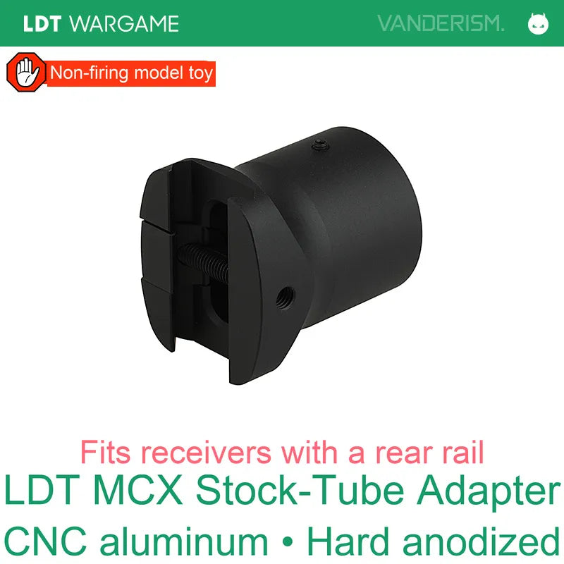LDT MCX Rear-Rail-to-Stock-Tube Adapter for Rear-Rail Receivers (Pre-Order 50 Hari)