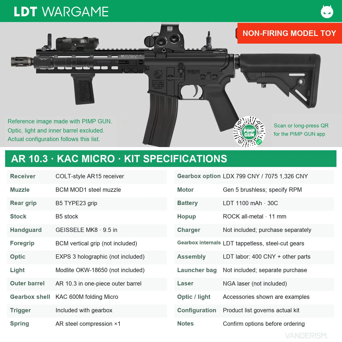 LDX AR Assembled Gel Blaster, Gen 2 Gearbox, Pressure-Fed Magazine; From 3922 (Pre-Order 50 Hari)