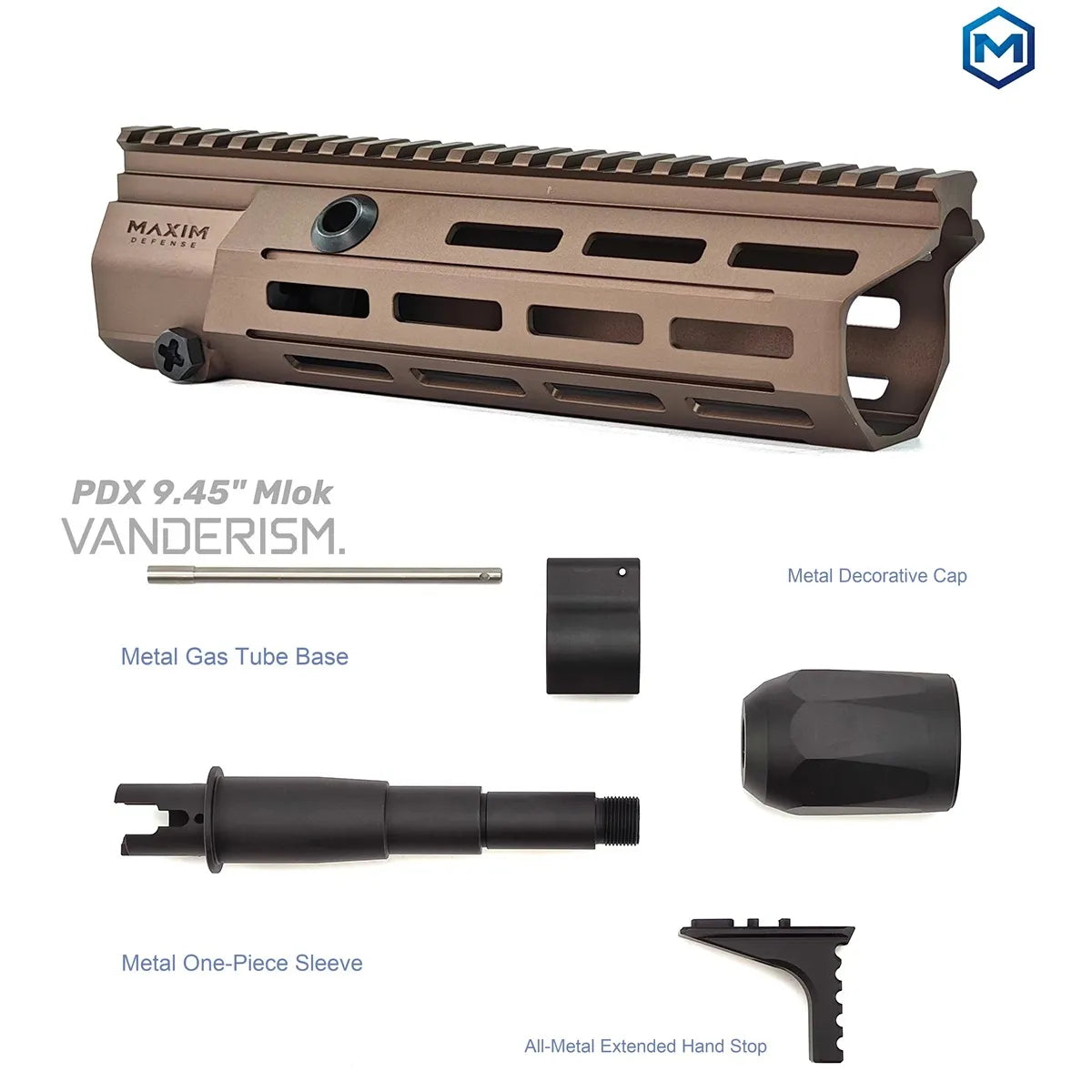 MAXIM DEFENSE PDX Metal Handguards | Gel Blaster WGG WGB Airsoft (Pre-Order 50 Hari)