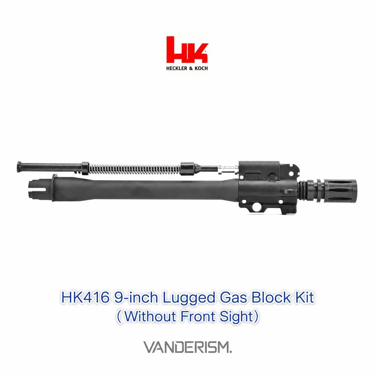 HK416 Outer Barrel Gas Block Sight and Flash Hider Set (Pre-Order 50 Hari)
