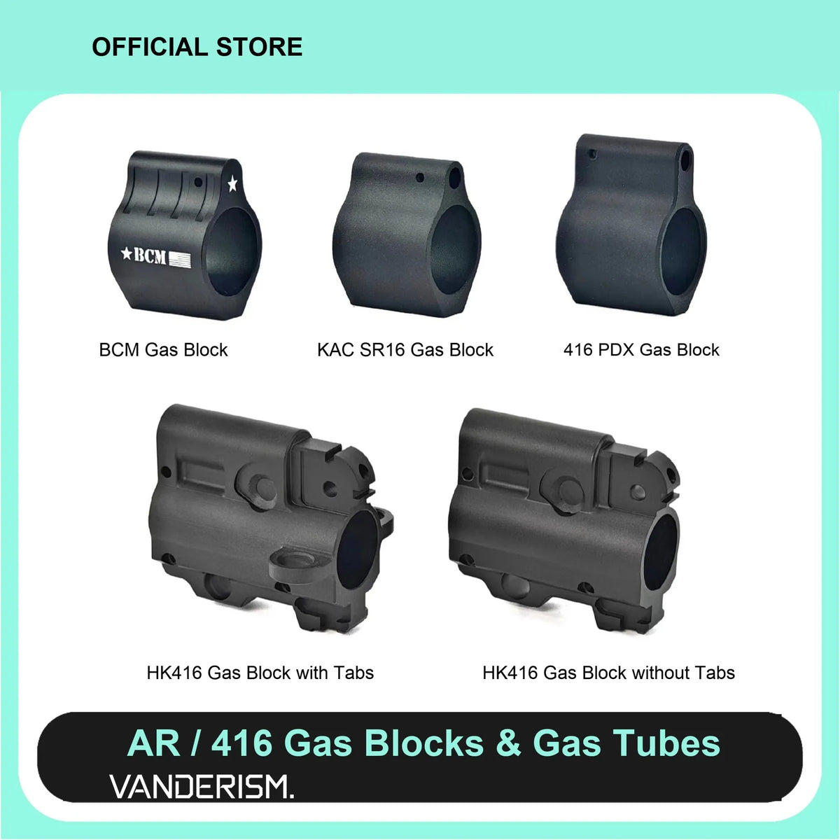 BCM HK416 KAC Decorative Gas Block and Tube Kits (Pre-Order 50 Hari)