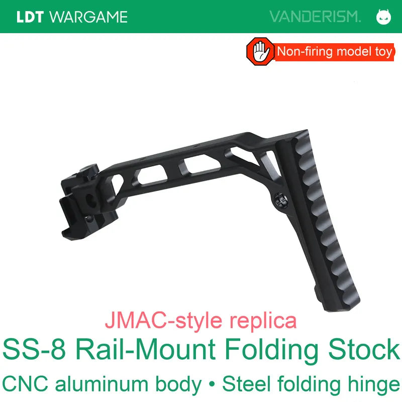 JMAC SS-8 CNC Rail-Mount Folding Stock for Toy Models (Pre-Order 50 Hari)