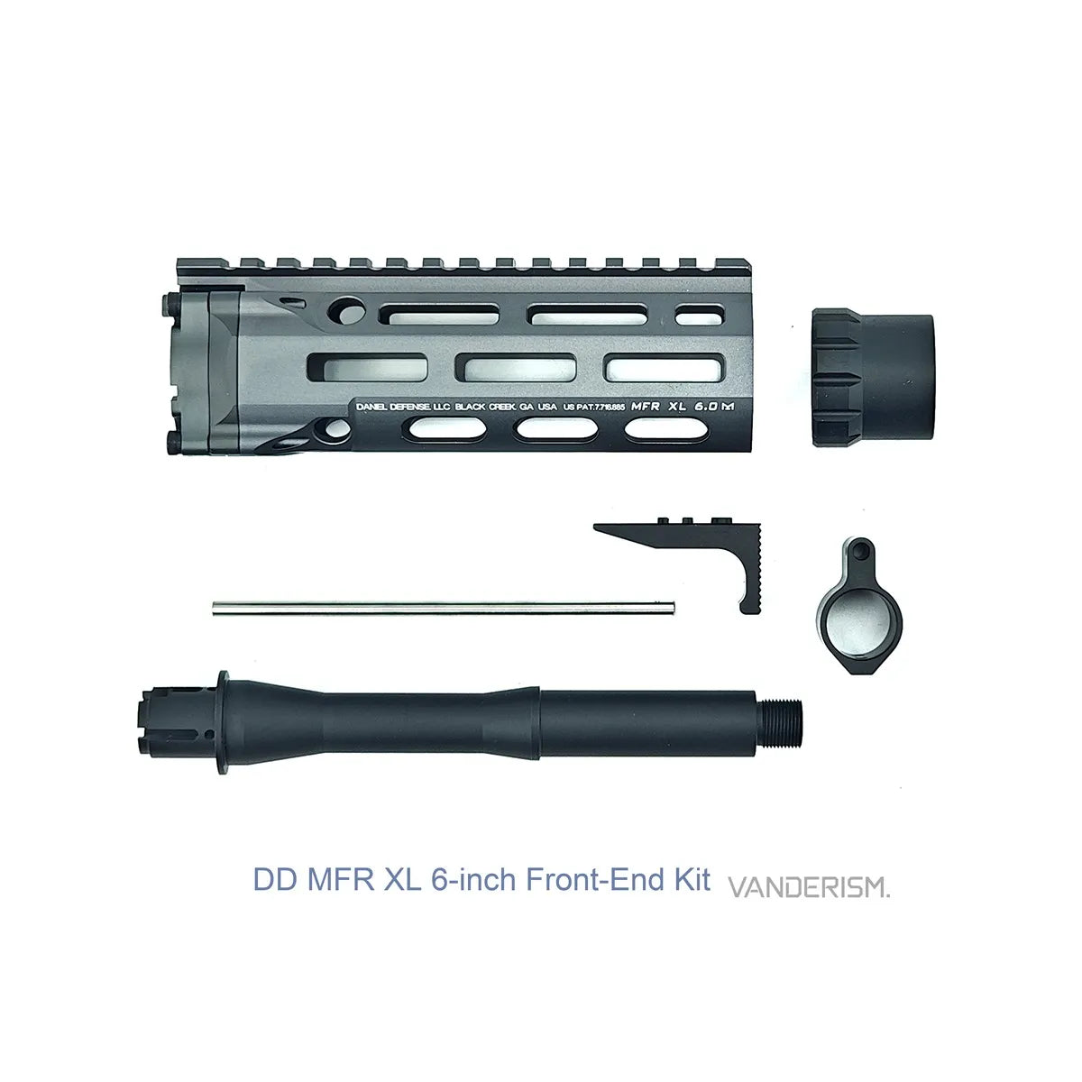 DD MFR XL DDM4 6 Inch Metal Front End Kit | Gel Blaster WGG WGB (Pre-Order 50 Hari)