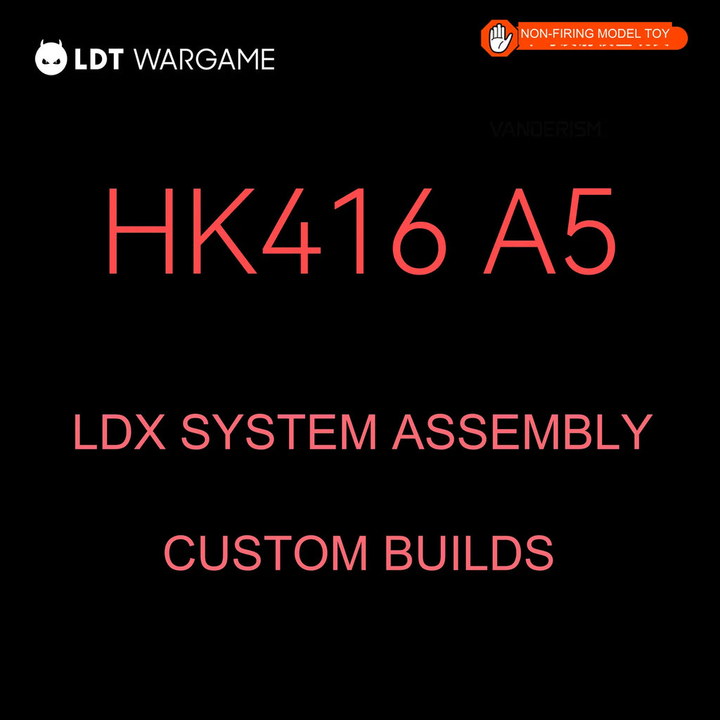 LDX HK416 A5 Assembled Gel Blaster, Gen 2 LDX Gearbox / Pressure-Feed Magazine Version, from 5583 (Pre-Order 50 Hari)