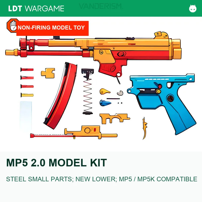 LDT MP5 2.0 Upgraded Unassembled Toy Model Kit with Steel Parts (Pre-Order 50 Hari)
