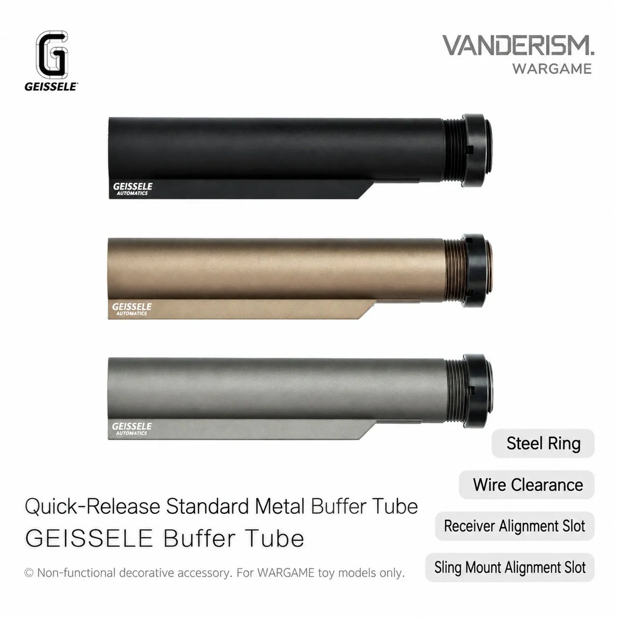GEISSELE Quick Release Metal Buffer Tube (Pre-Order 50 Hari)