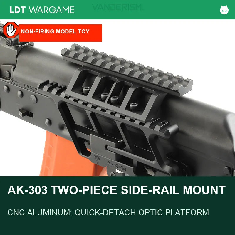 LDT RS AK-303 Quick-Detach Two-Piece Side-Rail Optic Mount, Lightweight CNC Aluminum Alloy (Pre-Order 50 Hari)