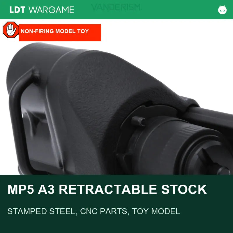 MP5 2.0 A3 Stamped-Steel Retractable Stock for Toy Models (Pre-Order 50 Hari)