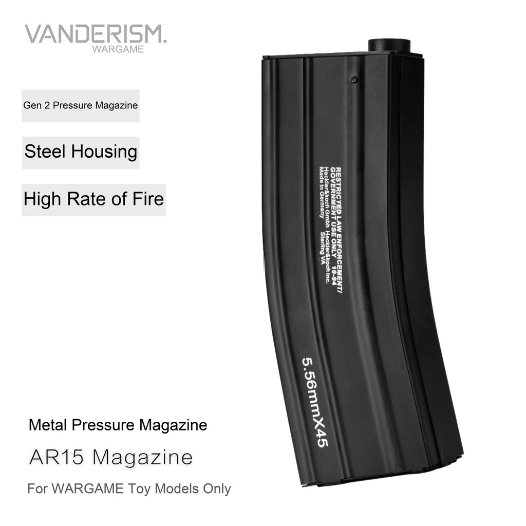 M4 HK416 Gen 2 Steel Pressure Magazines | Gel Blaster WGG WGB (Pre-Order 50 Hari)