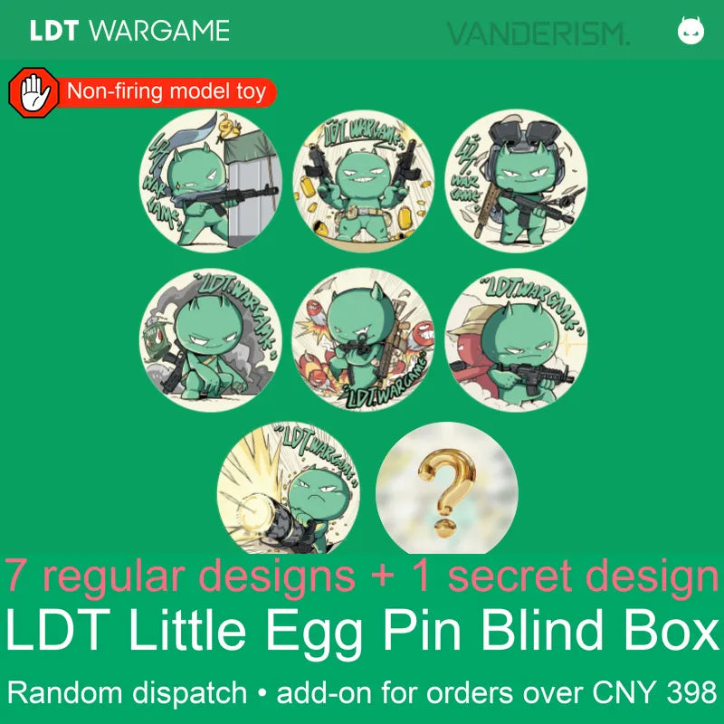 LDT Xiaodan Badge Blind Box, 7 Regular + 1 Hidden Double-Glitter Design; Random, ¥0 Member Redemption on Orders ≥¥398, Must Select Redemption (Pre-Order 50 Hari)