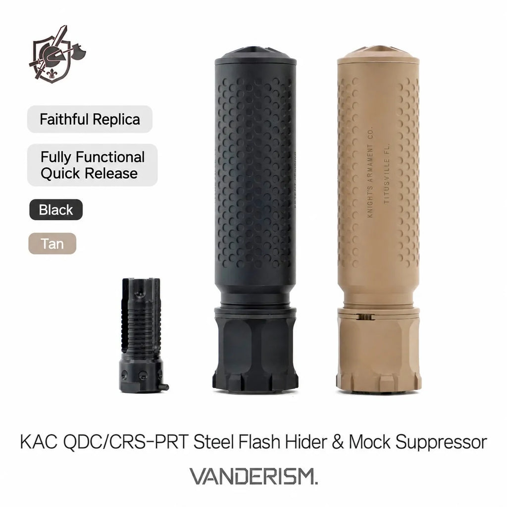 KAC QDC CRS PRT Flash Hider and QD Mock Suppressor Set | Gel Blaster WGG WGB Airsoft (Pre-Order 50 Hari)