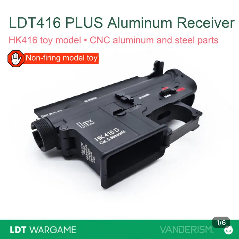 LDT416Plus HK416C/D Die-Cast + CNC Aluminum Split Receiver Kit with Steel Small Parts (Pre-Order 50 Hari)