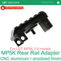 MP5K 2.0 CNC Hard-Anodized Aluminum Rear Rail Adapter for Toy Models (Pre-Order 50 Hari)