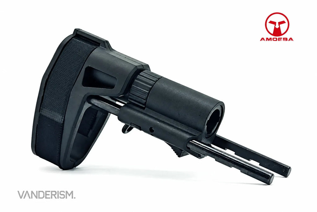 AMOEBA AM ABS Nylon Brace and Metal Buffer Tube | Gel Blaster WGG WGB Airsoft (Pre-Order 50 Hari)