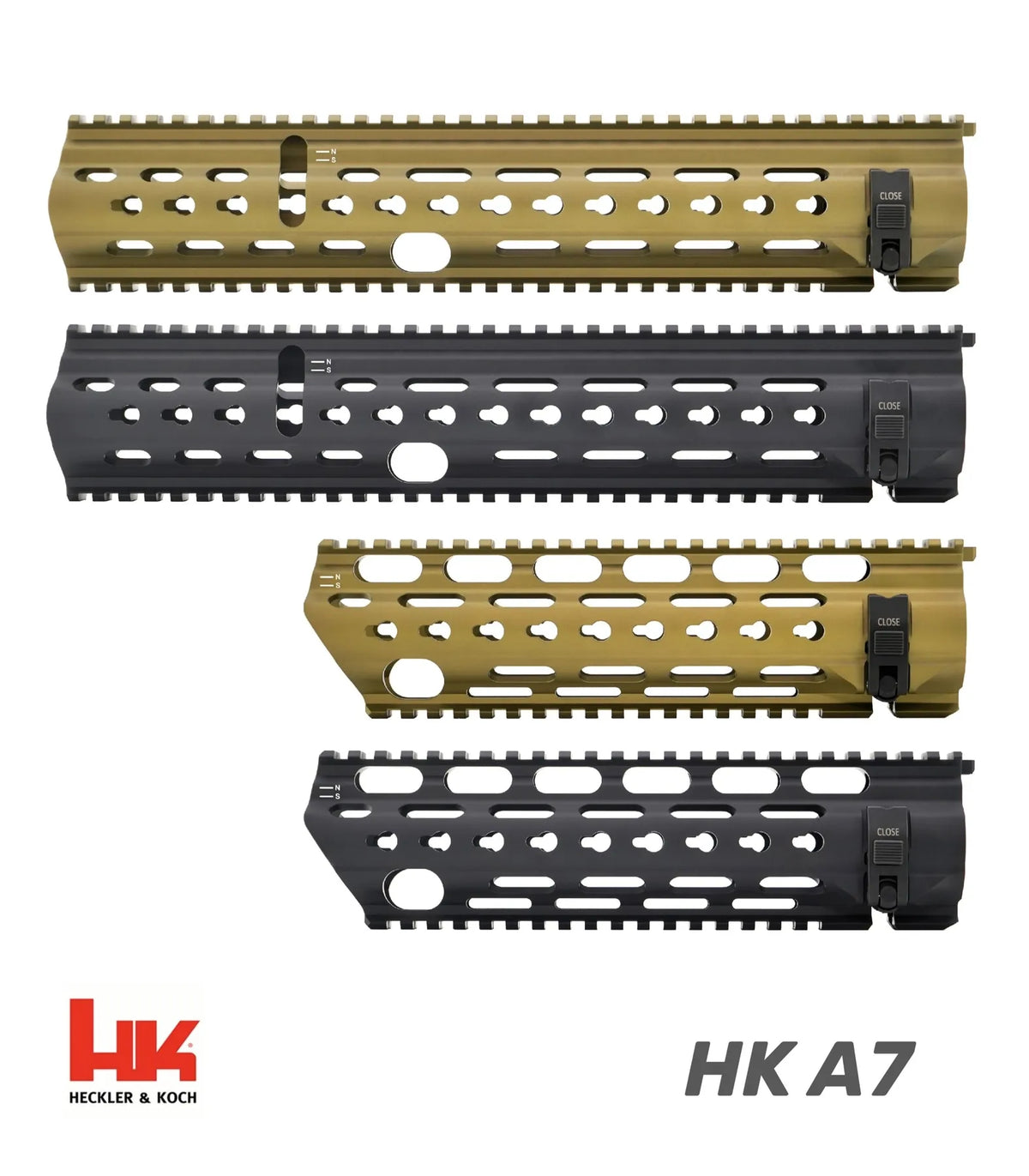 HK416 A7 Quick Release Metal Handguards | Gel Blaster WGG WGB Airsoft (Pre-Order 50 Hari)