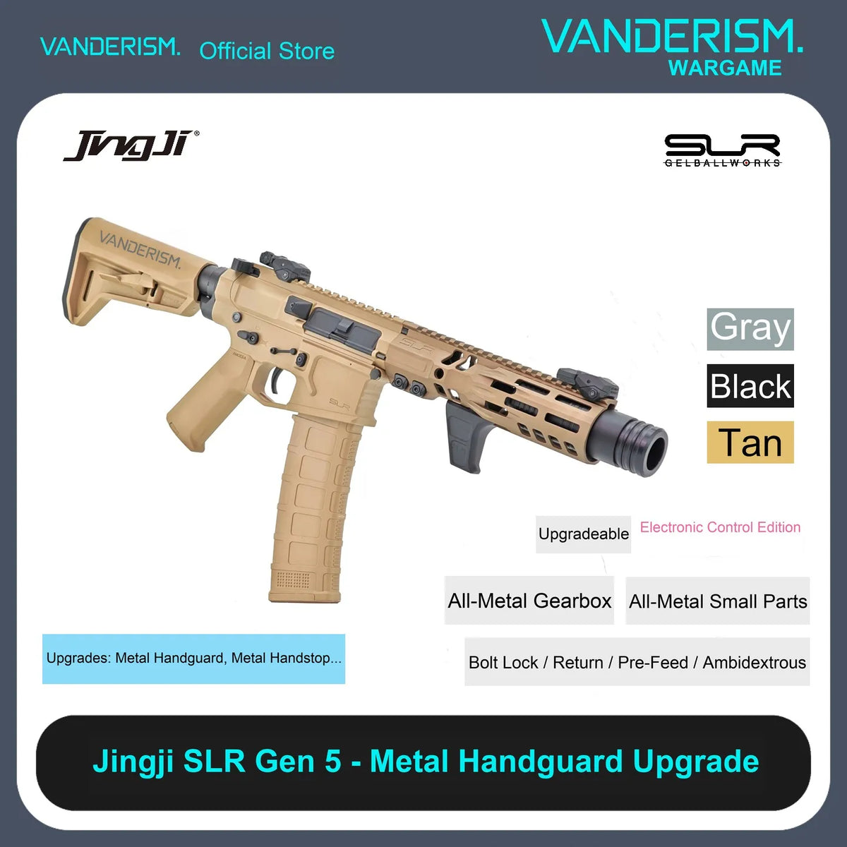 Jingji SLR B56 Gen 5 Custom Metal Handguard Gel Blaster (Pre-Order 50 Hari)