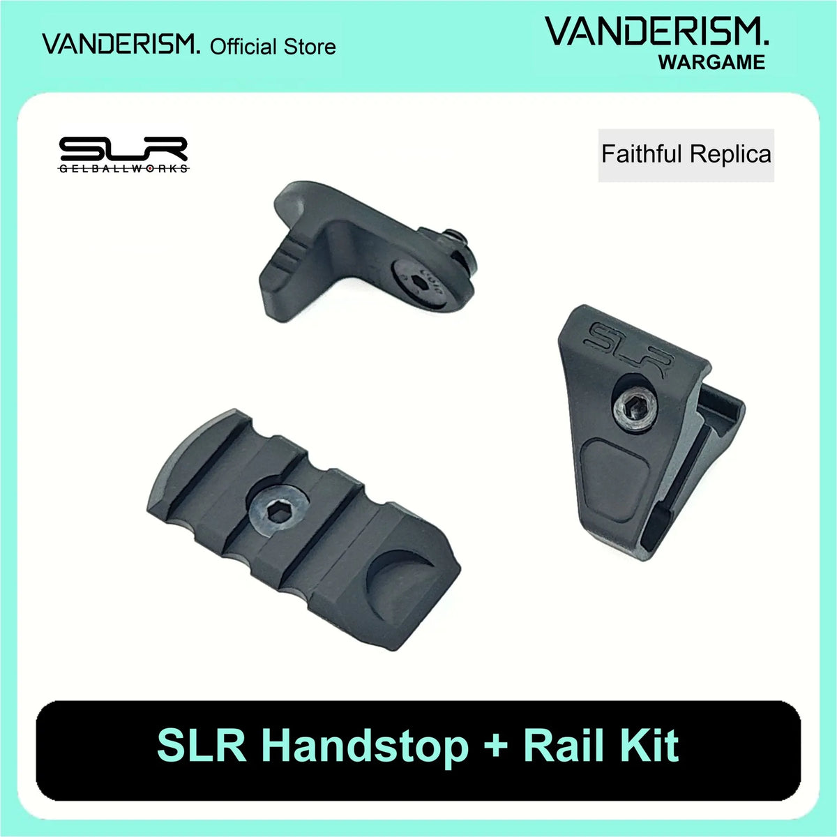 SLR CNC Handstop and Rail Three Piece Set (Pre-Order 50 Hari)