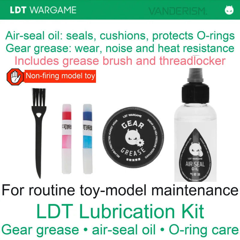 LDT Lubrication Kit: Gear Grease and Air-Seal Oil (Pre-Order 50 Hari)