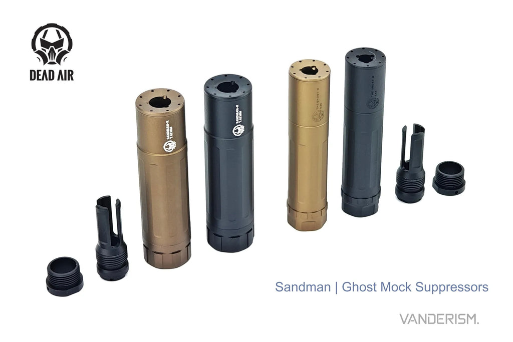 DEAD AIR Sandman and Ghost Aluminum Mock Suppressor Sets | Gel Blaster WGG WGB Airsoft (Pre-Order 50 Hari)