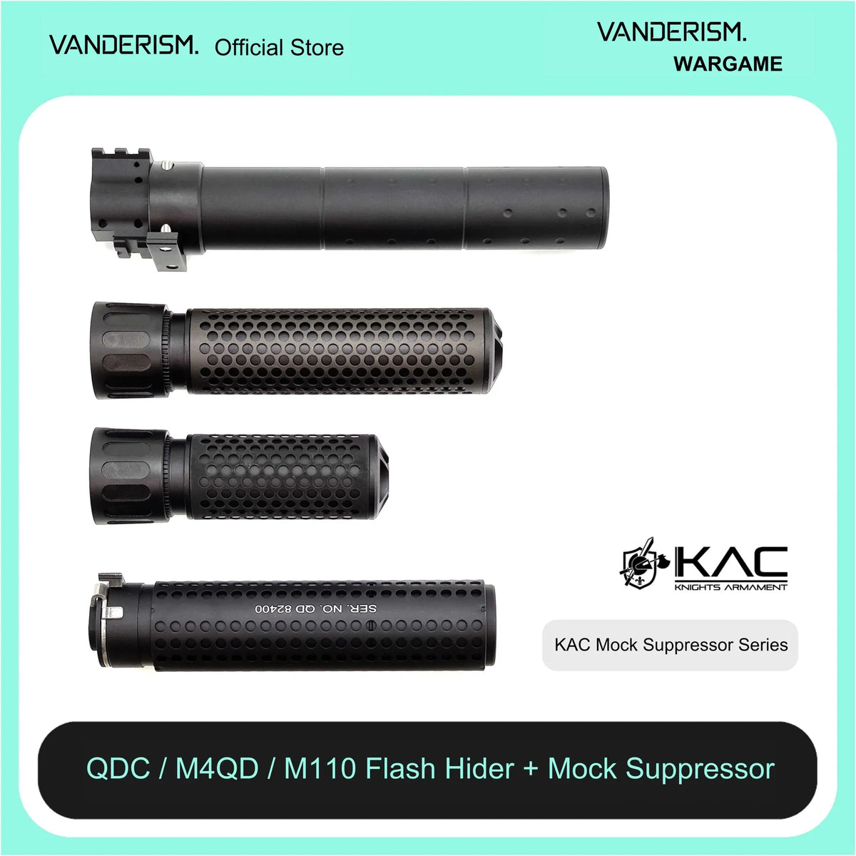 KAC QCD M4QD M110 QD Mock Suppressor Sets | Gel Blaster WGG WGB Airsoft (Pre-Order 50 Hari)