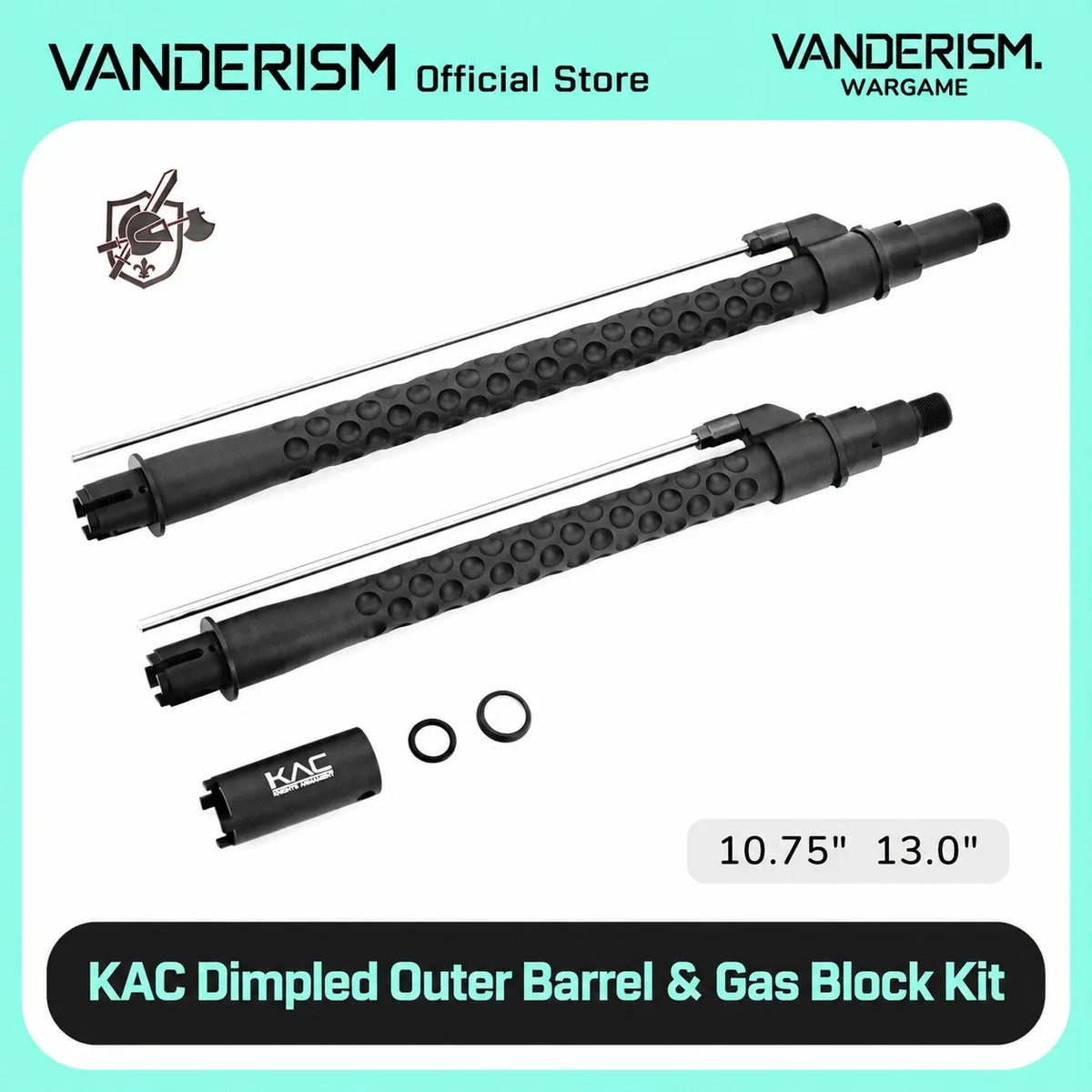 KAC Dimpled Outer Barrel and Gas Block Kit | Gel Blaster WGG WGB (Pre-Order 50 Hari)