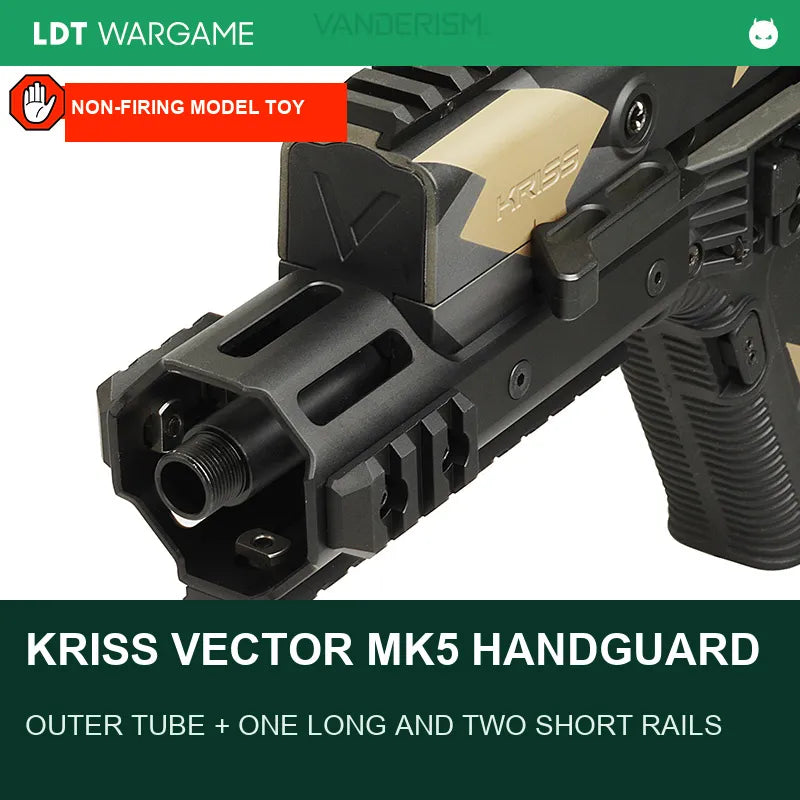 LDT KRISS Vector MK5 Handguard with Outer Tube, One Long and Two Short Rails (Pre-Order 50 Hari)