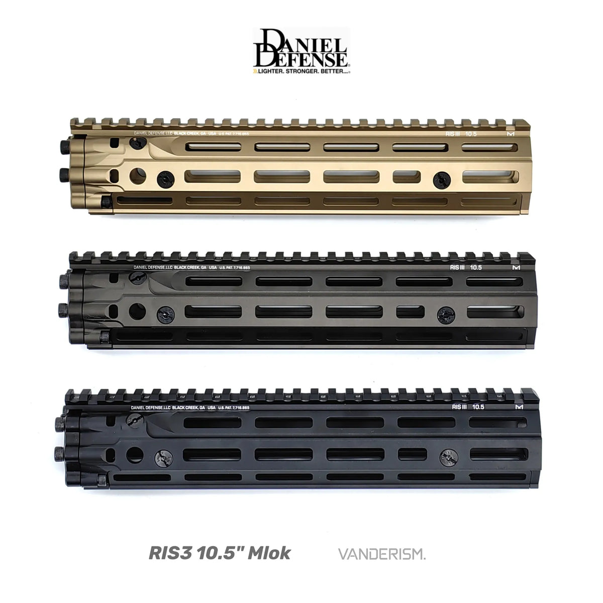 DD RIS3 Metal Handguards | Gel Blaster WGG WGB Airsoft (Pre-Order 50 Hari)