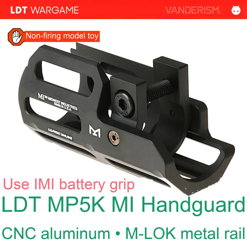 LDT MP5K MI CNC MLOK Handguard for Toy Models (Pre-Order 50 Hari)
