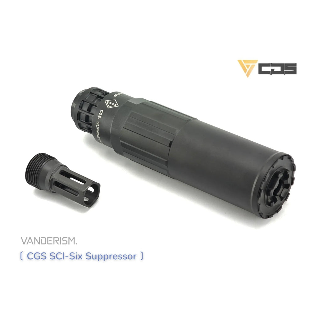 CGS SCI Six Steel Flash Hider and Mock Suppressor Set | Gel Blaster WGG WGB Airsoft (Pre-Order 50 Hari)