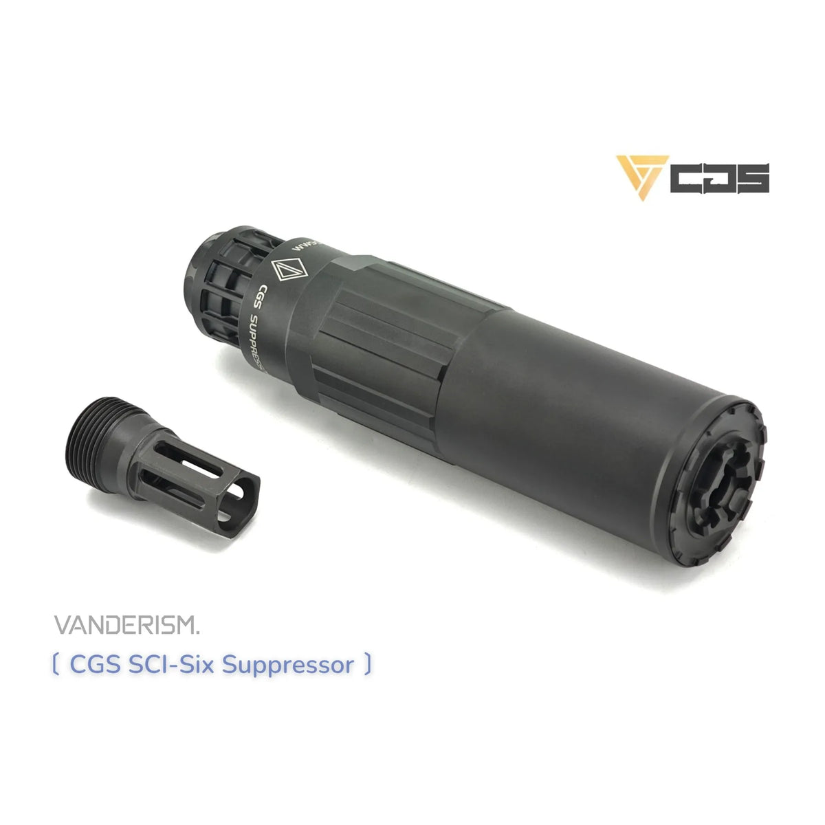 CGS SCI Six Steel Flash Hider and Mock Suppressor Set | Gel Blaster WGG WGB Airsoft (Pre-Order 50 Hari)