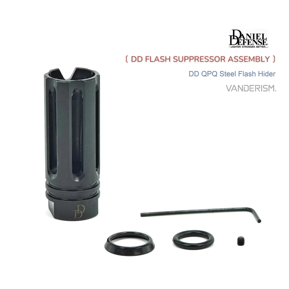 DD Steel Flash Hider | Gel Blaster WGG WGB Airsoft (Pre-Order 50 Hari)