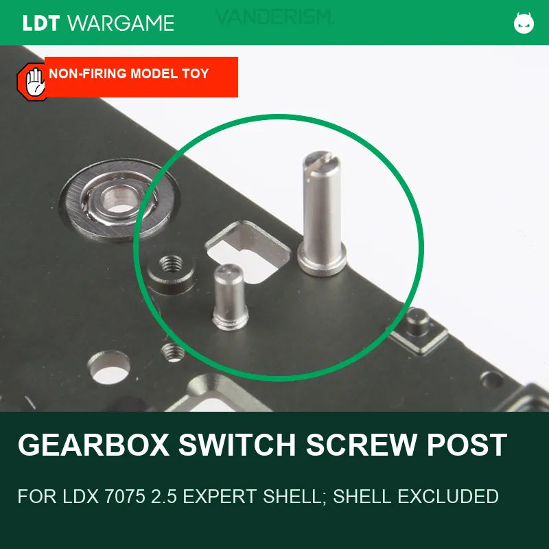 Mechanical Switch-Assembly Screw Post for LDX 7075 2.5 Expert Gearbox Shell; Shell Excluded (Pre-Order 50 Hari)