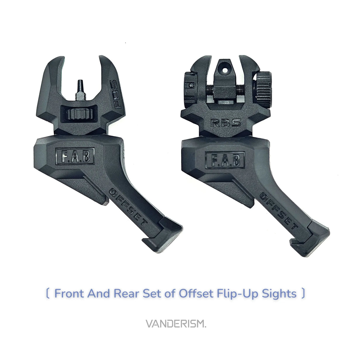 FAB DEFENSE Nylon and 45 Degree Offset Sights | Gel Blaster WGG WGB Airsoft (Pre-Order 50 Hari)