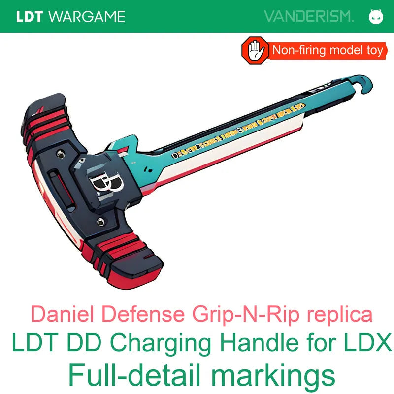 DD Daniel Defense-Style CNC Metal Charging Handle for LDX Toy Models (Pre-Order 50 Hari)