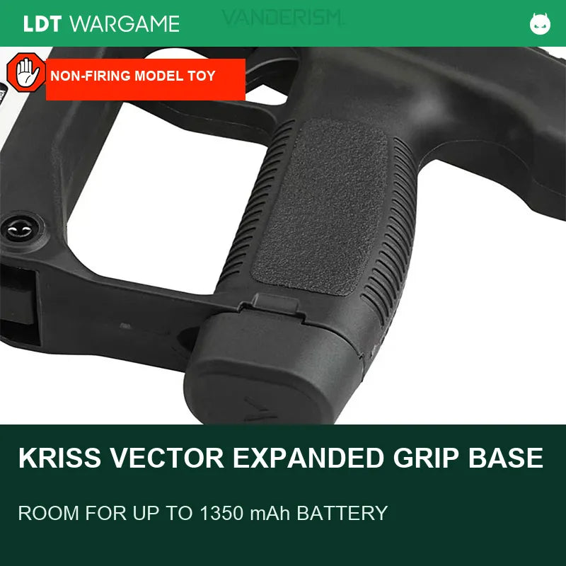 LDT KRISS Vector Grip Baseplate for Expanded Battery Space (Pre-Order 50 Hari)