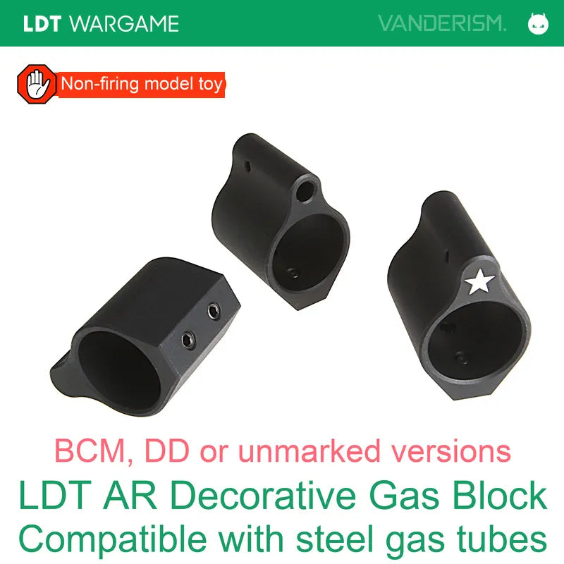 AR Metal Decorative Gas Block, BCM/DD or Unmarked (Pre-Order 50 Hari)