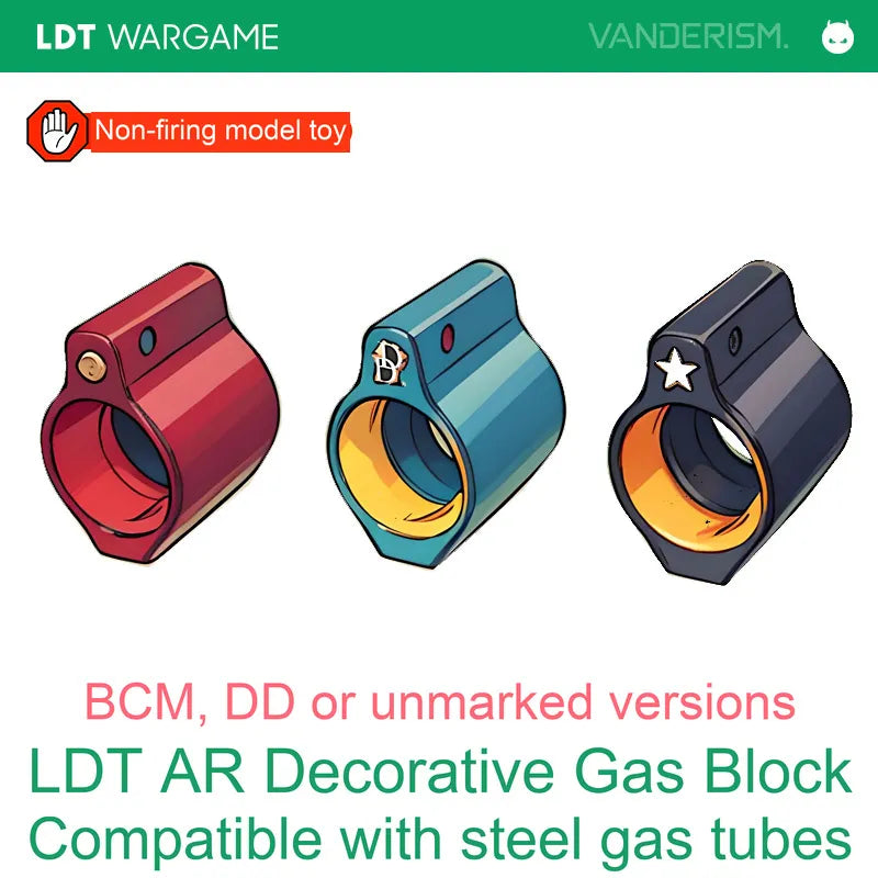 AR Metal Decorative Gas Block, BCM/DD or Unmarked (Pre-Order 50 Hari)