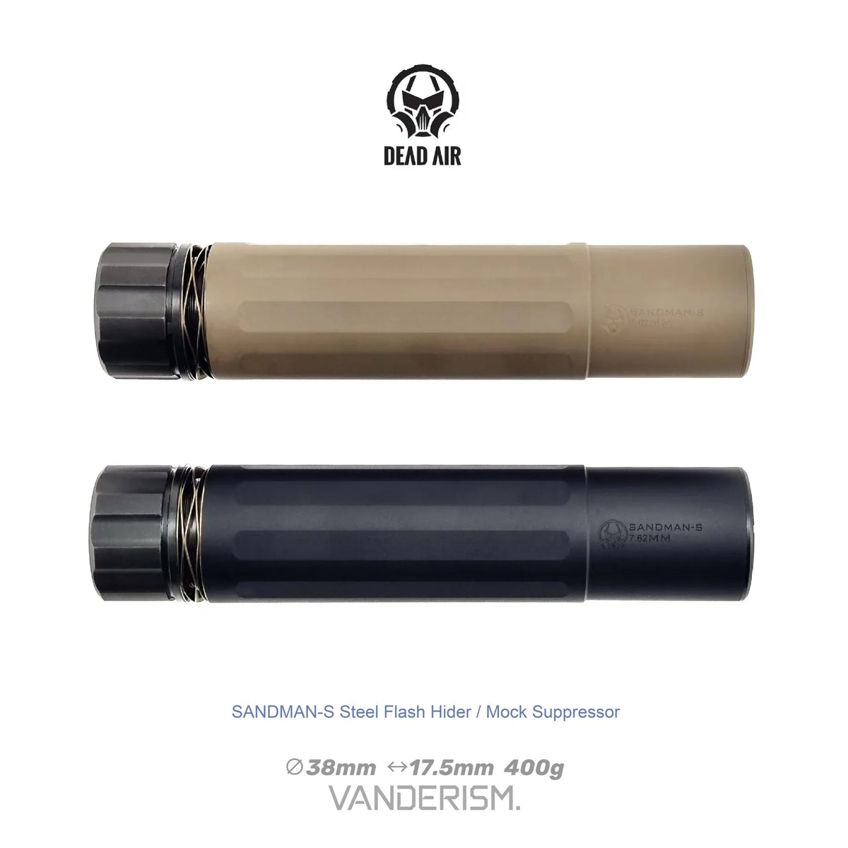 N4 SANDMAN Steel Flash Hider and Mock Suppressor Set | Gel Blaster WGG WGB Airsoft (Pre-Order 50 Hari)