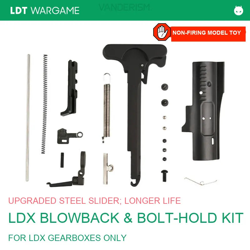 LDX Gearbox Blowback and Bolt-Hold-Open Kit, Steel Slider Version (Pre-Order 50 Hari)