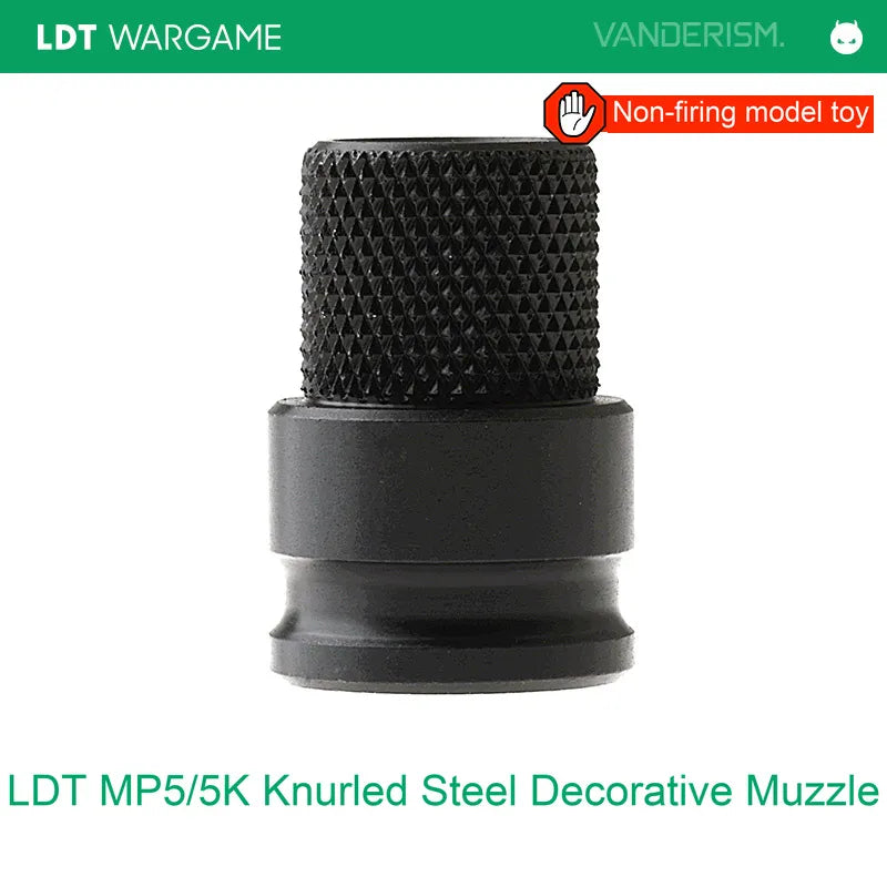 MP5 / MP5K Knurled Steel Decorative Muzzle, Nonfunctional (Pre-Order 50 Hari)