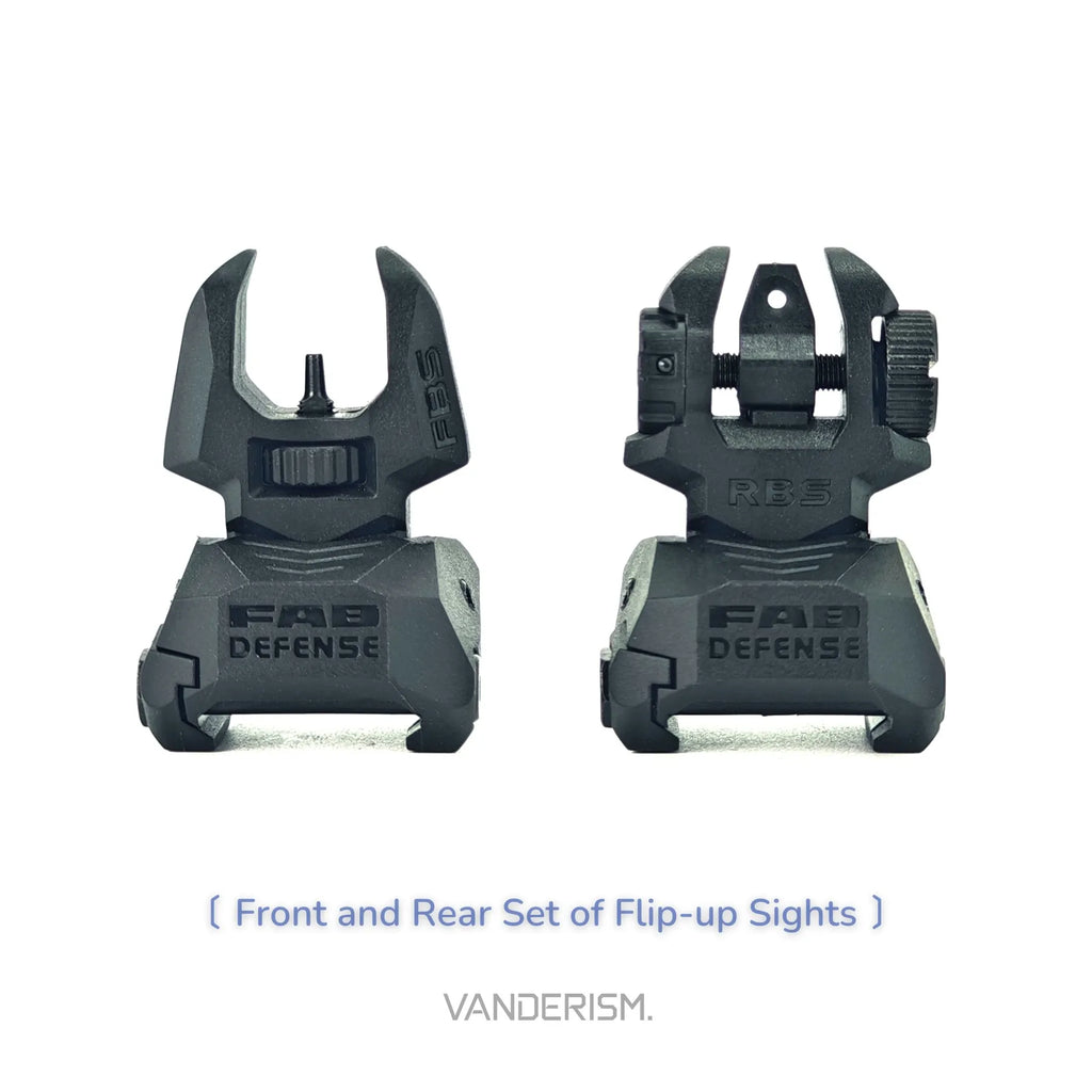FAB DEFENSE Nylon and 45 Degree Offset Sights | Gel Blaster WGG WGB Airsoft (Pre-Order 50 Hari)