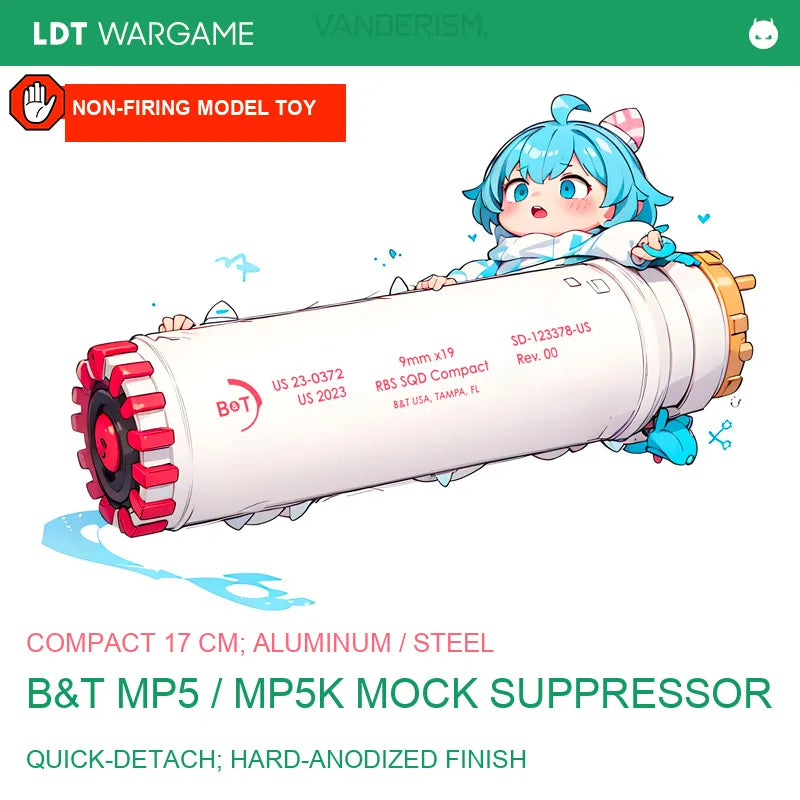 B&T MP5/MP5K Compact Quick-Detach Mock Suppressor (Pre-Order 50 Hari)