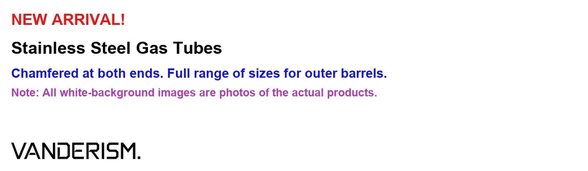 Stainless Steel Gas Tubes (Pre-Order 50 Hari)