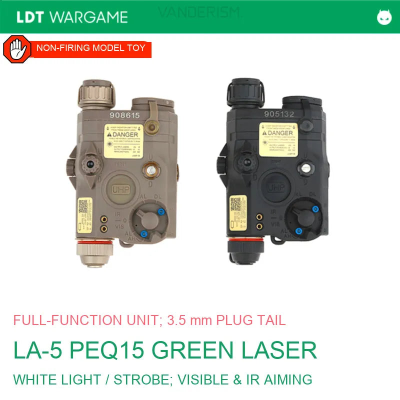 LDT LA-5C PEQ15 Full-Function Green Laser Unit with 3.5mm-Plug Pressure Switch (Pre-Order 50 Hari)